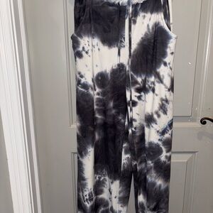 Derek heart Blue and White Tie-Dye pants